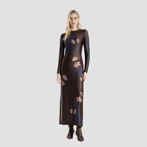 white christmas dresses Brynlee Long Sleeve Cutout Maxi Dress (Black) – Shop Israella main image 1